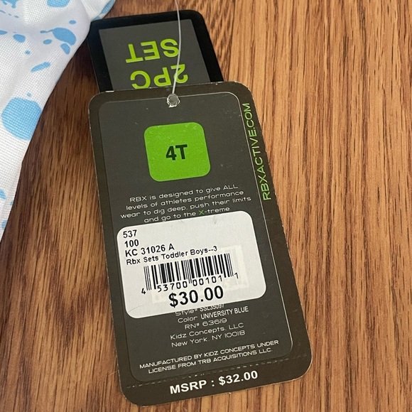 NWT boys toddler 4T RBX Active Rugged Bear X-treme athletic tank top shorts set - Picture 8 of 9